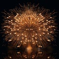 beautiful fireworks in the night, Ai generated